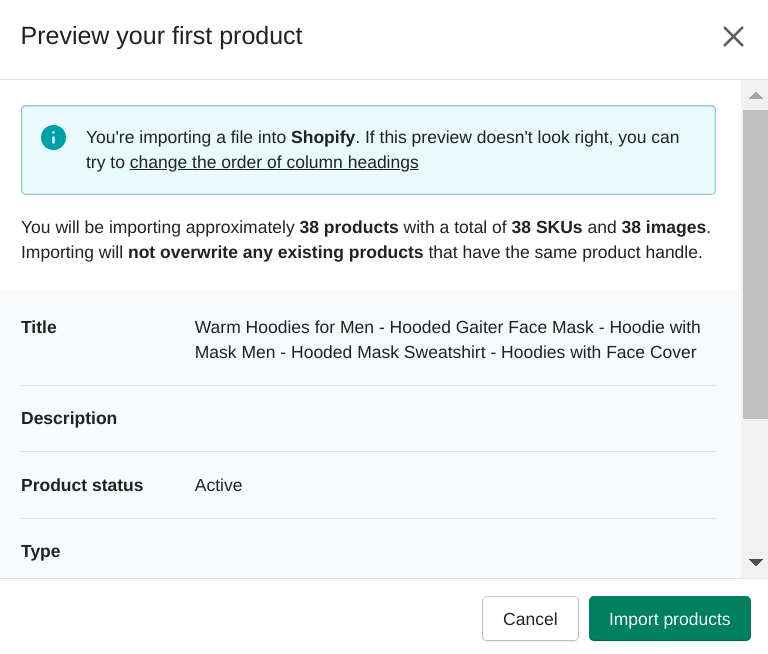 Importing-files-webscraper-shopify-product-preview-log-blog